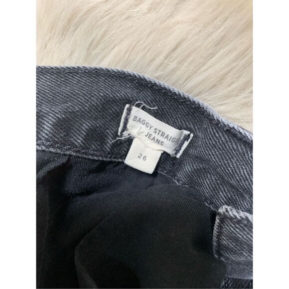 Madewell Baggy Straight Jean Raybard Wash Raw Hem Size 26 - Picture 3 of 8